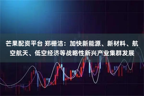 芒果配资平台 郑栅洁:加快新能源、新材料、航空航天、低空经济等战略性新兴产业集群发展